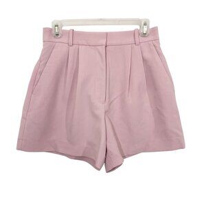 Abercrombie & Fitch Pink Pleat Front High Rise Shorts Pockets - Size 4, 27